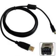 Logo USB kábel (2.0), USB A csatlakozó - 8-pin csatlakozó, 26726, 1.8m, fekete, MINOLTA, ELADÓ
