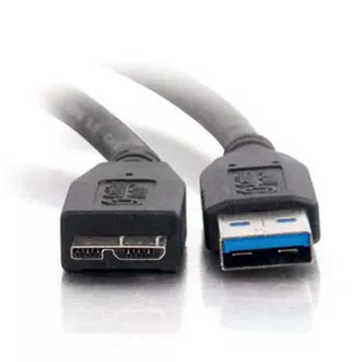 Logo USB kábel (3.0), USB A csatlakozó - USB micro B csatlakozó, 2 m, fekete, buborékcsomagolásban