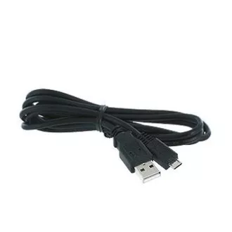 USB kábel (2.0), USB A hím - microUSB hím, 1,8 m, fekete