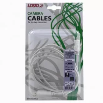 Logo USB kábel (2.0), USB A csatlakozó - 4-pin csatlakozó, 1,8m, fekete, buborékcsomagolás, FUJI