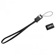 Logo USB kábel (2.0), USB A hím - miniUSB hím, 0,3m, fekete, kamerahurok, SELL