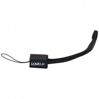 Logo USB kábel (2.0), USB A hím - miniUSB hím, 0,3m, fekete, kamerahurok, SELL