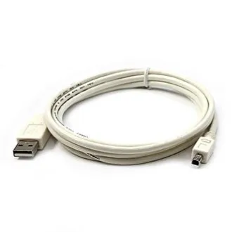 USB kábel (2.0), USB A hím - 4 pólusú hím, 1,8m, fehér, MITSUMI, SELL