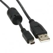 USB kábel (2.0), USB A hím - 14 tűs hím, 26718, 1.8m, fekete, FUJI, ELADÓ