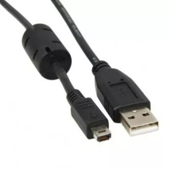 USB kábel (2.0), USB A hím - 14 tűs hím, 26718, 1.8m, fekete, FUJI, ELADÓ