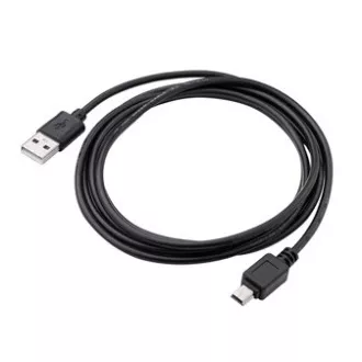 Logo USB kábel (2.0), USB A csatlakozó - miniUSB csatlakozó, 1,8 m, fekete, buborékcsomagolásban
