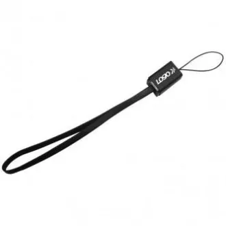 Logo USB kábel (2.0), USB A hím - microUSB hím, 0,3m, fekete, kamera/MP3 lejátszó hurok, ELADÓ