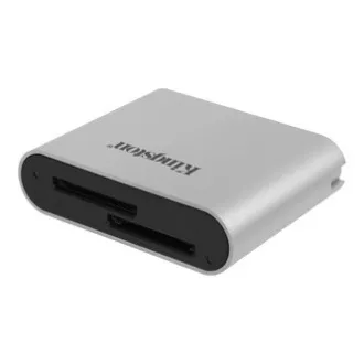Kingston USB memóriakártya-olvasó (3.2), Workflow Dual-Slot SDHC/SDXC UHS-II kártyaolvasó, SD, külső, Ezüst