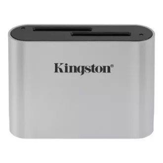 Kingston USB memóriakártya-olvasó (3.2), Workflow Dual-Slot SDHC/SDXC UHS-II kártyaolvasó, SD, külső, Ezüst