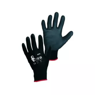 Bevonatos kesztyű BRITA BLACK, fekete, méret