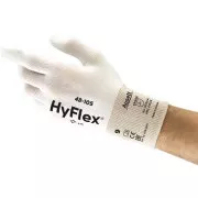 Bevonatos kesztyű ANSELL HYFLEX 48-105, fehér, méret