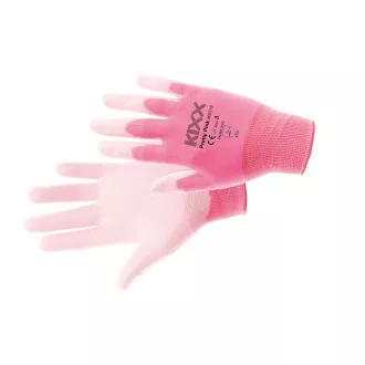 PRETTY PINK nylon PU kesztyű rózsaszínhez