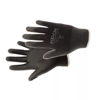 PUTOGÓ FEKETE nylon PU kesztyű