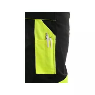 Derék nadrág CXS SIRIUS BRIGHTON, téli, férfi, fekete-sárga, méret