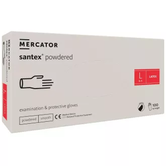 SANTEX POWDERED - Latex púderes testkesztyű, 100 db