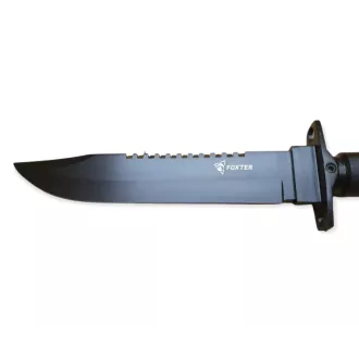 Taktikai kés MILITARY FINKA SURVIVAL 35 cm fekete/ezüst