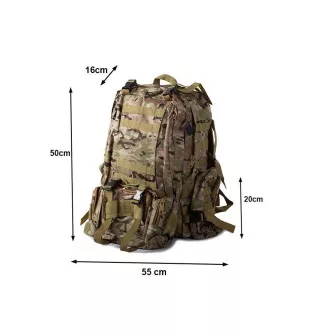 Lynx terepszínű hátizsák, katonai terepszínű - 48,5 l