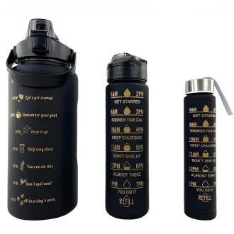 Motivációs sportpalack 3in1, 2000 ml   900 ml   300 ml