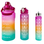Motivációs sportpalack 3in1, 2000 ml   900 ml   300 ml