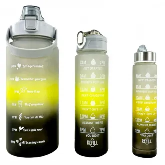 Motivációs sportpalack 3in1, 2000 ml   900 ml   300 ml
