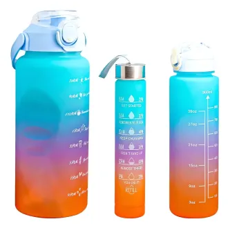 Motivációs sportpalack 3in1, 2000 ml   900 ml   300 ml