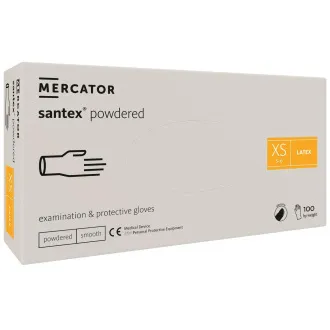 SANTEX POWDERED - Latex púderes testkesztyű, 100 db