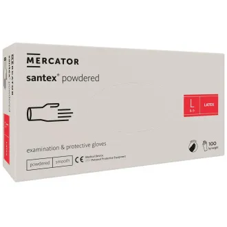 SANTEX POWDERED - Latex púderes testkesztyű, 100 db