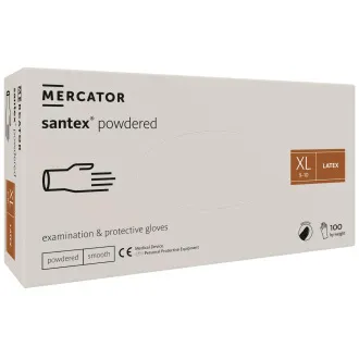 SANTEX POWDERED - Latex púderes testkesztyű, 100 db