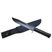 Taktikai kés MILITARY FINKA SURVIVAL 35 cm fekete/ezüst