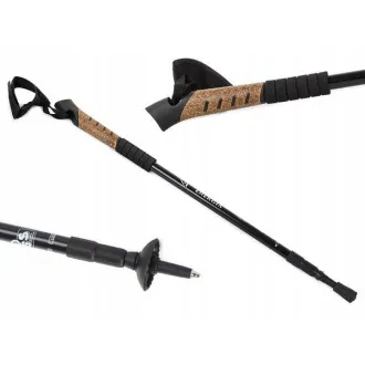 Nordic Walking túrabotok parafa nyéllel, 135 cm, 2 db