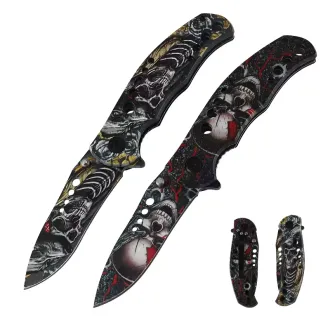 Összecsukható taktikai kés SKULL 20 cm