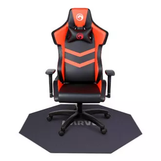 Gaming, székszőnyeg, Marvo, GM02, 1100 x 1100 x 2 mm, fekete, csúszásmentes, ELADÓ