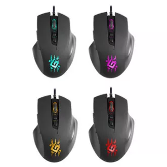 Defender Wolverine GM-700L RGB egér vezetékes, fekete, 12800DPI