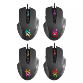 Defender Wolverine GM-700L RGB egér vezetékes, fekete, 12800DPI