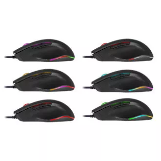 Defender Wolverine GM-700L RGB egér vezetékes, fekete, 12800DPI