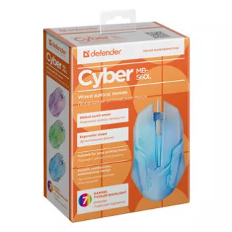Defender Cyber MB-560L vezetékes egér, fehér, 1200DPI