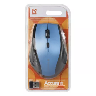 Defender Accura MM-365 vezeték nélküli egér, fekete-kék, 1600DPI
