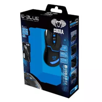 E-blue Cobra 622 egér vezetékes, fekete, 1600DPI, ELADÓ