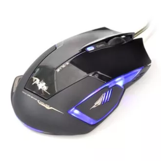 E-blue Mazer R egér vezetékes, fekete, 2400DPI