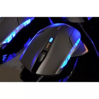 E-blue Mazer R egér vezetékes, fekete, 2400DPI