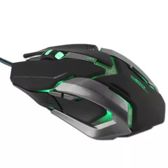 E-blue Auroza Gaming egér vezetékes, fekete, 4000DPI