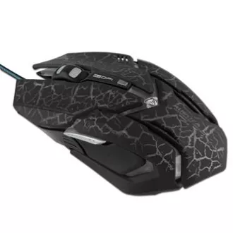 E-blue Auroza Gaming egér vezetékes, fekete, 4000DPI, e-box