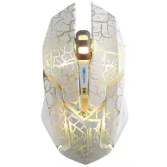 E-blue Auroza Gaming egér vezetékes, fehér, 4000DPI, e-box