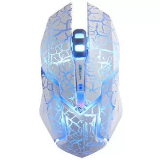 E-blue Auroza Gaming egér vezetékes, fehér, 4000DPI, e-box