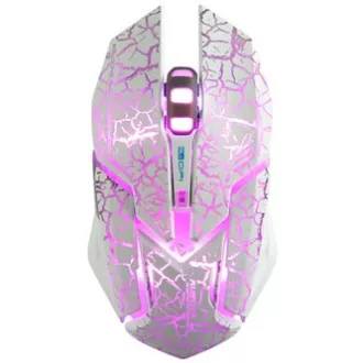 E-blue Auroza Gaming egér vezetékes, fehér, 4000DPI, e-box