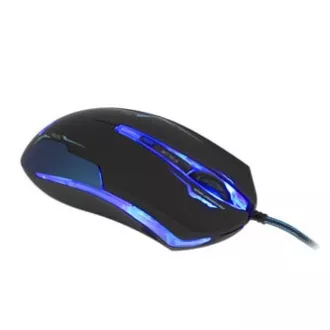 E-blue Auroza egér vezetékes, fekete, 3500DPI