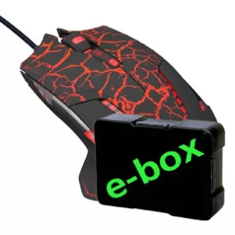 E-blue Mazer Pro egér vezetékes, fekete-piros, 2500DPI, e-box