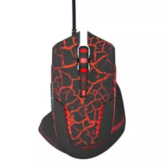 E-blue Mazer Pro egér vezetékes, fekete-piros, 2500DPI