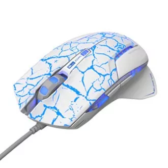 E-blue Mazer Pro egér vezetékes, fehér-kék, 2500DPI, e-box