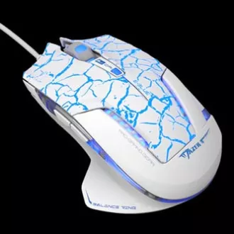 E-blue Mazer Pro egér vezetékes, fehér-kék, 2500DPI, e-box
